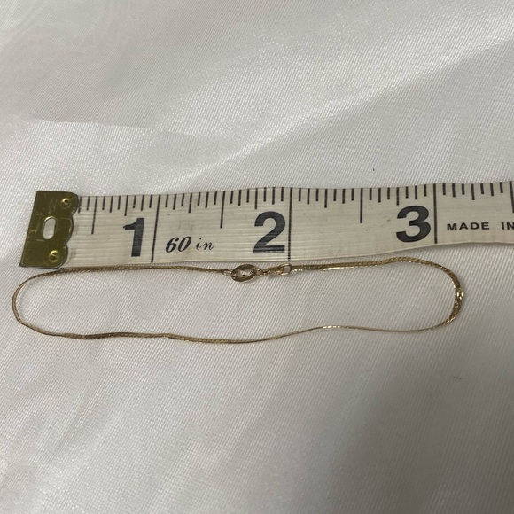 14K YELLOW GOLD vintage flat shiny bracelet REAL GOLD 7” - Picture 7 of 9